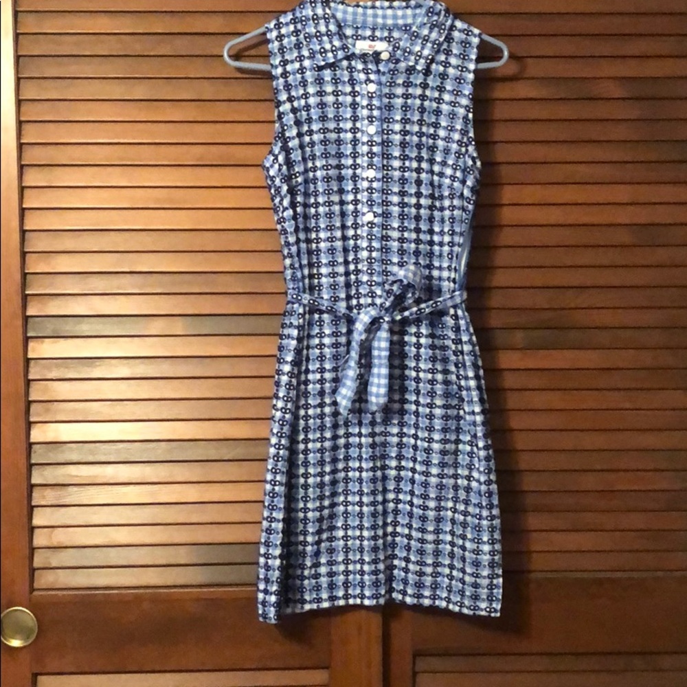Blue Gingham Vineyard Vines Shift Dress